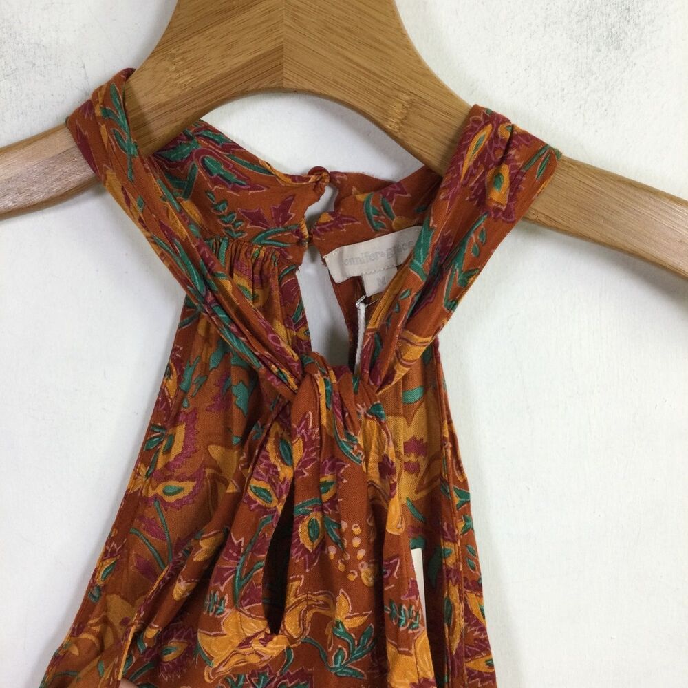 Jennifer & Grace Womens Kavi Boho Floral Halter Tank Top Multicolored Size M NWT